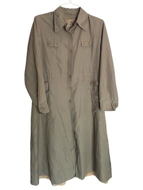 Classic Long Sleeve Women's Trench Coat Khaki